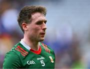 2 July 2023; Paddy Durcan of Mayo after his side's defeat in the GAA Football All-Ireland Senior Championship quarter-final match between Dublin and Mayo at Croke Park in Dublin. Photo by Piaras Ó Mídheach/Sportsfile