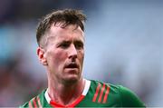 2 July 2023; Cillian O’Connor of Mayo after his side's defeat in the GAA Football All-Ireland Senior Championship quarter-final match between Dublin and Mayo at Croke Park in Dublin. Photo by Piaras Ó Mídheach/Sportsfile