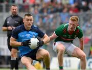 2 July 2023; Con O'Callaghan of Dublin in action against David McBrien of Mayo during the GAA Football All-Ireland Senior Championship quarter-final match between Dublin and Mayo at Croke Park in Dublin. Photo by Ray McManus/Sportsfile