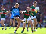 2 July 2023; Paul Mannion of Dublin in action against Enda Hession of Mayo during the GAA Football All-Ireland Senior Championship quarter-final match between Dublin and Mayo at Croke Park in Dublin. Photo by Ray McManus/Sportsfile