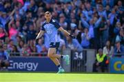2 July 2023; Colm Basquel of Dublin celebrates scoring the second goal during the GAA Football All-Ireland Senior Championship quarter-final match between Dublin and Mayo at Croke Park in Dublin. Photo by Ray McManus/Sportsfile