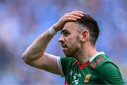 2 July 2023; Kevin McLoughlin of Mayo after his side's defeat in the GAA Football All-Ireland Senior Championship quarter-final match between Dublin and Mayo at Croke Park in Dublin. Photo by Piaras Ó Mídheach/Sportsfile