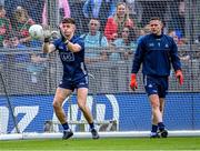 2 July 2023; Dublin goalkeepers Evan Comerford, left, and Stephen Cluxton before the GAA Football All-Ireland Senior Championship quarter-final match between Dublin and Mayo at Croke Park in Dublin. Photo by Piaras Ó Mídheach/Sportsfile