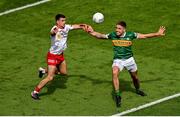1 July 2023; Adrian Spillane of Kerry and Darren McCurry of Tyrone tussle for possession during the GAA Football All-Ireland Senior Championship quarter-final match between Kerry and Tyrone at Croke Park in Dublin. Photo by Brendan Moran/Sportsfile
