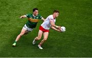 1 July 2023; Conor Meyler of Tyrone in action against Paudie Clifford of Kerry during the GAA Football All-Ireland Senior Championship quarter-final match between Kerry and Tyrone at Croke Park in Dublin. Photo by Brendan Moran/Sportsfile