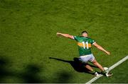 1 July 2023; Sean O'Shea of Kerry takes a free kick during the GAA Football All-Ireland Senior Championship quarter-final match between Kerry and Tyrone at Croke Park in Dublin. Photo by Brendan Moran/Sportsfile