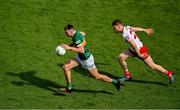 1 July 2023; Diarmuid O'Connor of Kerry in action against Cathal McShane of Tyrone during the GAA Football All-Ireland Senior Championship quarter-final match between Kerry and Tyrone at Croke Park in Dublin. Photo by Brendan Moran/Sportsfile