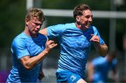3 July 2023; Charlie Tector, right, and Ben Murphy during a Leinster Rugby squad training session at Energia Park in Dublin. Photo by Harry Murphy/Sportsfile