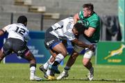4 July 2023; Brian Gleeson of Ireland, right, in action against Breyton Legge of Fiji, left, during the U20 Rugby World Cup match between Fiji and Ireland at Danie Craven Stadium in Stellenbosch, South Africa. Photo by Nic Bothma/Sportsfile