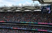2 July 2023; A mnute's silence in memory of the late Donal Hickey before the GAA Football All-Ireland Senior Championship quarter-final match between Dublin and Mayo at Croke Park in Dublin. Photo by Brendan Moran/Sportsfile