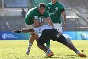 4 July 2023; Brian Gleeson of Ireland, left, in action against Motikiai Murray of Fiji, right, during the U20 Rugby World Cup match between Fiji and Ireland at Danie Craven Stadium in Stellenbosch, South Africa. Photo by Nic Bothma/Sportsfile