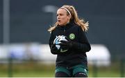 4 July 2023; Goalkeeper Grace Moloney during a Republic of Ireland women training session at the FAI National Training Centre in Abbotstown, Dublin. Photo by Stephen McCarthy/Sportsfile