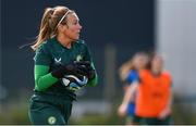 4 July 2023; Goalkeeper Grace Moloney during a Republic of Ireland women training session at the FAI National Training Centre in Abbotstown, Dublin. Photo by Stephen McCarthy/Sportsfile
