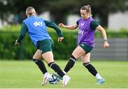 4 July 2023; Harriet Scott during a Republic of Ireland women training session at the FAI National Training Centre in Abbotstown, Dublin. Photo by Stephen McCarthy/Sportsfile