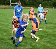 5 July 2023; Cormac Newman during a Bank of Ireland Leinster Rugby Summer Camp at Stillorgan-Rathfarnham RFC in Dublin. Photo by Harry Murphy/Sportsfile