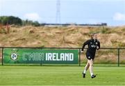 4 July 2023; Kit and equipment manager Orla Haran during a Republic of Ireland women training session at the FAI National Training Centre in Abbotstown, Dublin. Photo by Stephen McCarthy/Sportsfile