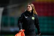 5 July 2023; Kit and equipment manager Orla Haran during a Republic of Ireland women training session at Tallaght Stadium in Dublin. Photo by Stephen McCarthy/Sportsfile