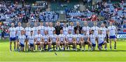 1 July 2023; The Monaghan squad before the GAA Football All-Ireland Senior Championship quarter-final match between Armagh and Monaghan at Croke Park in Dublin. Photo by Piaras Ó Mídheach/Sportsfile