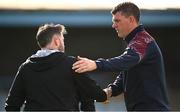 7 July 2023; Shamrock Rovers manager Stephen Bradley, left, and Drogheda United manager Kevin Doherty before the SSE Airtricity Men's Premier Division match between Drogheda United and Shamrock Rovers at Weaver's Park in Drogheda, Louth. Photo by Ramsey Cardy/Sportsfile