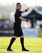 7 July 2023; Referee Kevin O'Sullivan during the SSE Airtricity Men's Premier Division match between Drogheda United and Shamrock Rovers at Weaver's Park in Drogheda, Louth. Photo by Ramsey Cardy/Sportsfile