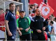 7 July 2023; Cork City sporting director Liam Buckley, centre, during the SSE Airtricity Men's Premier Division match between St Patrick's Athletic and Cork City at Richmond Park in Dublin. Photo by Piaras Ó Mídheach/Sportsfile