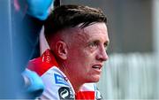 7 July 2023; Chris Forrester of St Patrick's Athletic looks on after being substituted during the SSE Airtricity Men's Premier Division match between St Patrick's Athletic and Cork City at Richmond Park in Dublin. Photo by Piaras Ó Mídheach/Sportsfile
