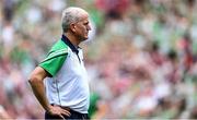 8 July 2023; Limerick manager John Kiely before the GAA Hurling All-Ireland Senior Championship semi-final match between Limerick and Galway at Croke Park in Dublin. Photo by Ramsey Cardy/Sportsfile