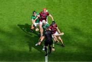 8 July 2023; Referee James Owen gets the game underway during the GAA Hurling All-Ireland Senior Championship semi-final match between Limerick and Galway at Croke Park in Dublin. Photo by Ray McManus/Sportsfile