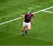8 July 2023; Cathal Mannion of Galway celebrates his 15th minute goal during the GAA Hurling All-Ireland Senior Championship semi-final match between Limerick and Galway at Croke Park in Dublin. Photo by Ray McManus/Sportsfile