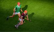 8 July 2023; Conor Whelan of Galway is tackled by Barry Nash of Limerick during the GAA Hurling All-Ireland Senior Championship semi-final match between Limerick and Galway at Croke Park in Dublin. Photo by Ray McManus/Sportsfile