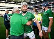 8 July 2023; Cian Lynch of Limerick after the GAA Hurling All-Ireland Senior Championship semi-final match between Limerick and Galway at Croke Park in Dublin. Photo by Ramsey Cardy/Sportsfile