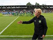 6 July 2023; Republic of Ireland manager Vera Pauw before the women's international friendly match between Republic of Ireland and France at Tallaght Stadium in Dublin. Photo by Stephen McCarthy/Sportsfile