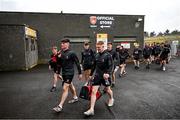9 July 2023; The Derry team arrive before the Electric Ireland GAA Football All-Ireland Minor Championship final match between Derry and Monaghan at Box-IT Athletic Grounds in Armagh. Photo by Ramsey Cardy/Sportsfile