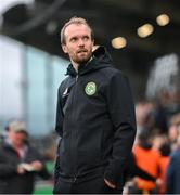 6 July 2023; Republic of Ireland video analyst Andrew Holt before the women's international friendly match between Republic of Ireland and France at Tallaght Stadium in Dublin. Photo by Stephen McCarthy/Sportsfile