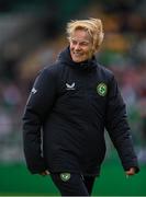 6 July 2023; Republic of Ireland manager Vera Pauw before the women's international friendly match between Republic of Ireland and France at Tallaght Stadium in Dublin. Photo by Stephen McCarthy/Sportsfile