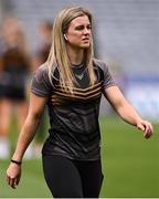 9 July 2023; Grace Walsh of Kilkenny walks the pitch before the All-Ireland Senior Camogie Championship quarter-final match between Cork and Kilkenny at Croke Park in Dublin. Photo by Piaras Ó Mídheach/Sportsfile