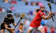 9 July 2023; Katrina Mackey of Cork in action against Claire Phelan of Kilkenny during the All-Ireland Senior Camogie Championship quarter-final match between Cork and Kilkenny at Croke Park in Dublin. Photo by Piaras Ó Mídheach/Sportsfile