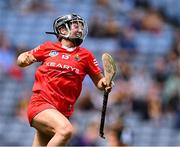 9 July 2023; Amy O'Connor of Cork celebrates after scoring her side's first goal during the All-Ireland Senior Camogie Championship quarter-final match between Cork and Kilkenny at Croke Park in Dublin. Photo by Piaras Ó Mídheach/Sportsfile