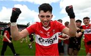 9 July 2023; Ger Dillon of Derry celebrates after the Electric Ireland GAA Football All-Ireland Minor Championship final match between Derry and Monaghan at Box-IT Athletic Grounds in Armagh. Photo by Ramsey Cardy/Sportsfile