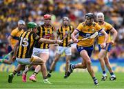 9 July 2023; Cathal Malone of Clare in action against Eoin Cody of Kilkenny during the GAA Hurling All-Ireland Senior Championship semi-final match between Kilkenny and Clare at Croke Park in Dublin. Photo by Brendan Moran/Sportsfile