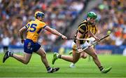 9 July 2023; Eoin Cody of Kilkenny is tackled by Seadna Morey of Clare during the GAA Hurling All-Ireland Senior Championship semi-final match between Kilkenny and Clare at Croke Park in Dublin. Photo by Brendan Moran/Sportsfile