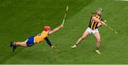 9 July 2023; Eoin Cody of Kilkenny in action against John Conlon of Clare during the GAA Hurling All-Ireland Senior Championship semi-final match between Kilkenny and Clare at Croke Park in Dublin. Photo by Daire Brennan/Sportsfile