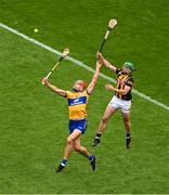 9 July 2023; Peter Duggan of Clare in action against Tommy Walsh of Kilkenny during the GAA Hurling All-Ireland Senior Championship semi-final match between Kilkenny and Clare at Croke Park in Dublin. Photo by Daire Brennan/Sportsfile
