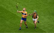 9 July 2023; Peter Duggan of Clare in action against Tommy Walsh of Kilkenny during the GAA Hurling All-Ireland Senior Championship semi-final match between Kilkenny and Clare at Croke Park in Dublin. Photo by Daire Brennan/Sportsfile