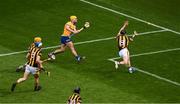 9 July 2023; Mark Rodgers of Clare has his shot on goal blocked by Conor Fogarty of Kilkenny during the GAA Hurling All-Ireland Senior Championship semi-final match between Kilkenny and Clare at Croke Park in Dublin. Photo by Daire Brennan/Sportsfile