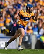 9 July 2023; Shane O'Donnell of Clare celebrates after scoring his side's first goal during the GAA Hurling All-Ireland Senior Championship semi-final match between Kilkenny and Clare at Croke Park in Dublin. Photo by Brendan Moran/Sportsfile
