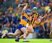 9 July 2023; Tommy Walsh of Kilkenny fails to stop Shane O'Donnell of Clare on his way to score a goal, in the 63rd minute, during the GAA Hurling All-Ireland Senior Championship semi-final match between Kilkenny and Clare at Croke Park in Dublin. Photo by Ray McManus/Sportsfile