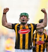 9 July 2023; Eoin Cody of Kilkenny celebrates victory at the final whistle of the GAA Hurling All-Ireland Senior Championship semi-final match between Kilkenny and Clare at Croke Park in Dublin. Photo by Brendan Moran/Sportsfile