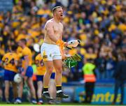 9 July 2023; Kilkenny goalkeeper Eoin Murphy celebrates, towards the Kilkenny supporters on Hill 16, after the GAA Hurling All-Ireland Senior Championship semi-final match between Kilkenny and Clare at Croke Park in Dublin. Photo by Ray McManus/Sportsfile