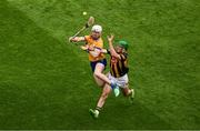 9 July 2023; Eoin Cody of Kilkenny in action against Adam Hogan of Clare during the GAA Hurling All-Ireland Senior Championship semi-final match between Kilkenny and Clare at Croke Park in Dublin. Photo by Daire Brennan/Sportsfile